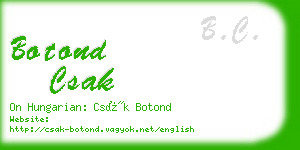 botond csak business card